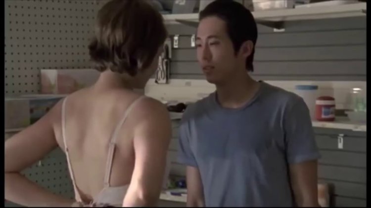 Sarah Butler in underwear