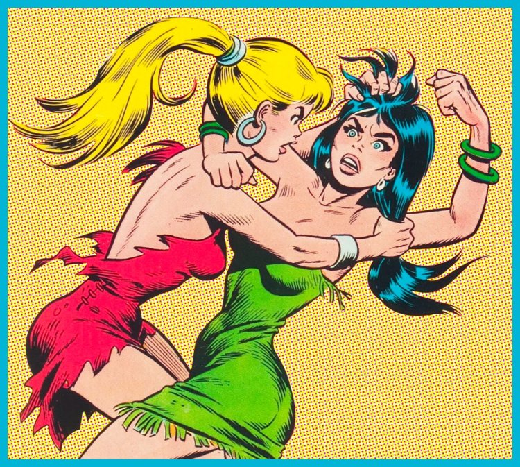 Female ketepaiting in jeans