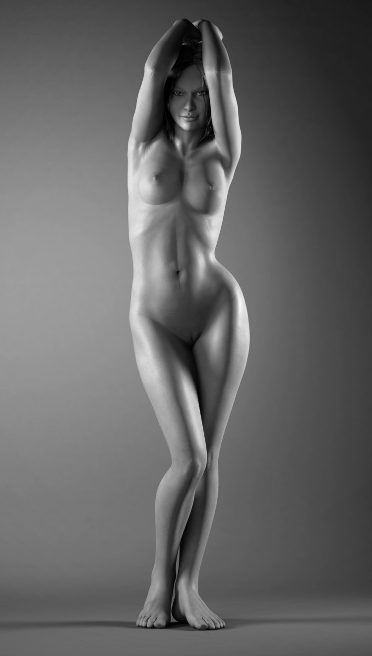 Beautiful naked female figures