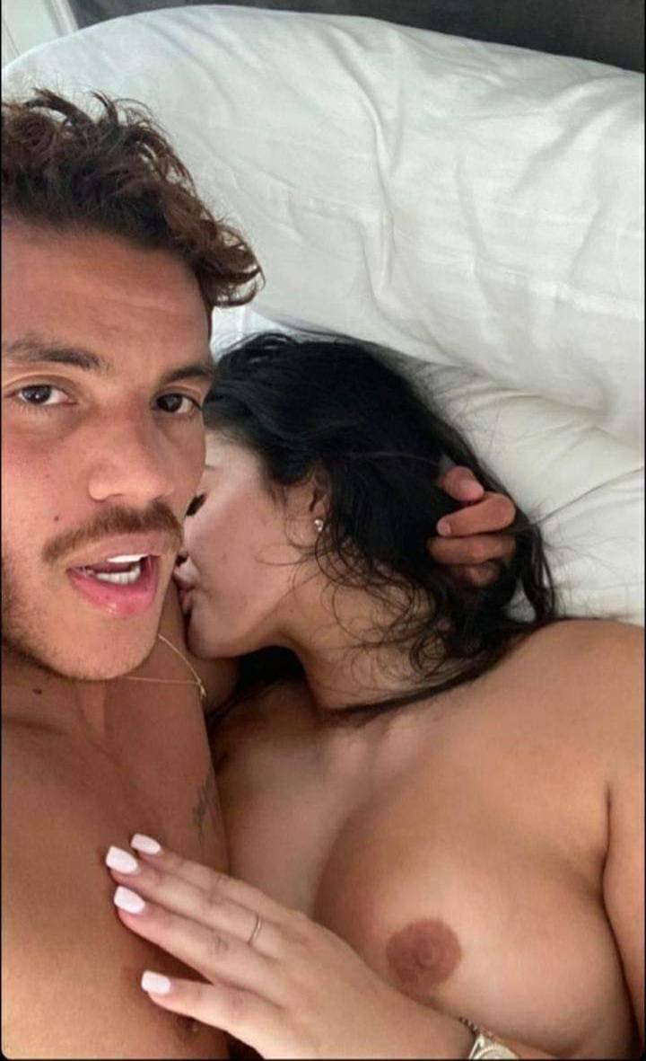 Jonathan Dos Santos and model Amanda Trivizas