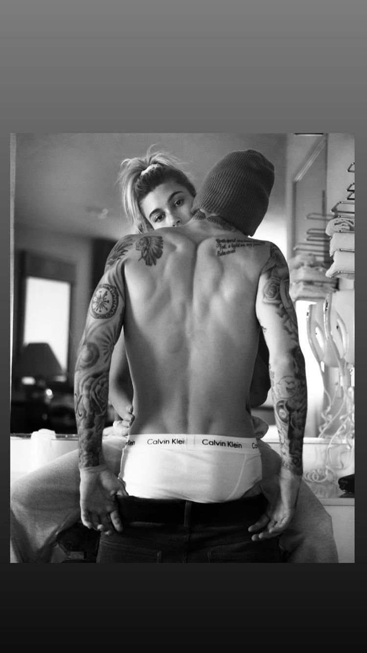 Justin and Haley Bieber for Calvin Klein