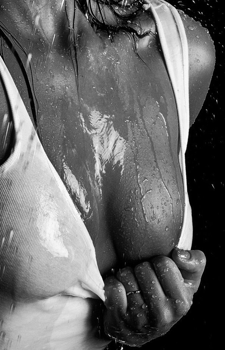 Wet beautiful female body