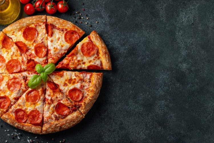 Pizza peperoni on a banner von