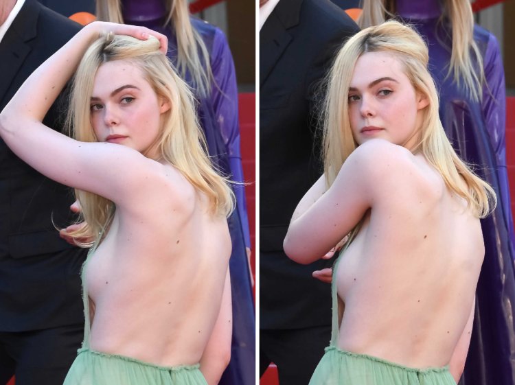 Elle Fanning breast