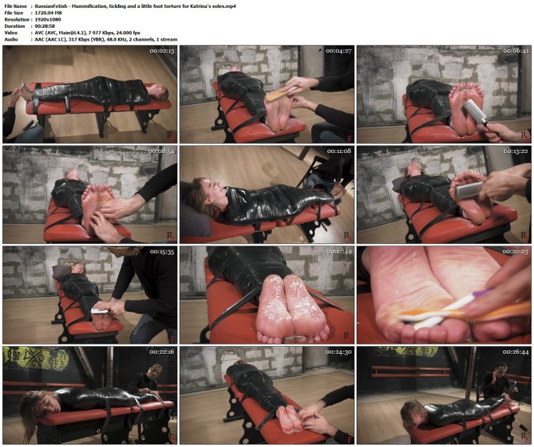 Russian Fetish Tickle Tied Feet Mummified Girl
