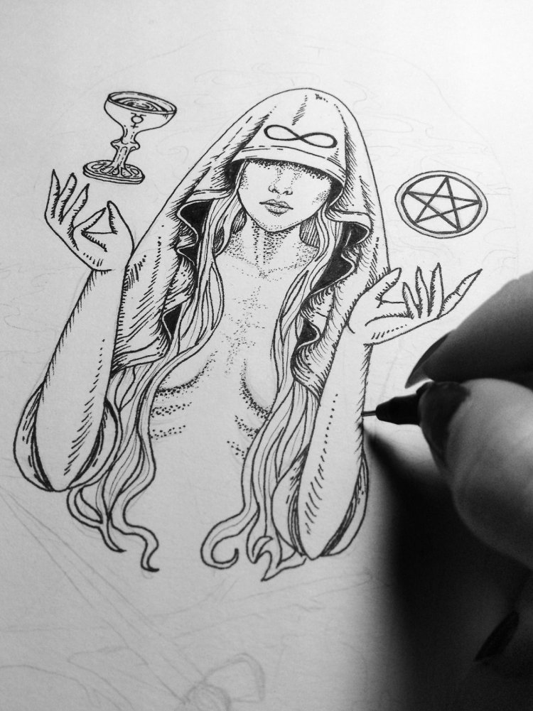Tattoo Witch Sketches