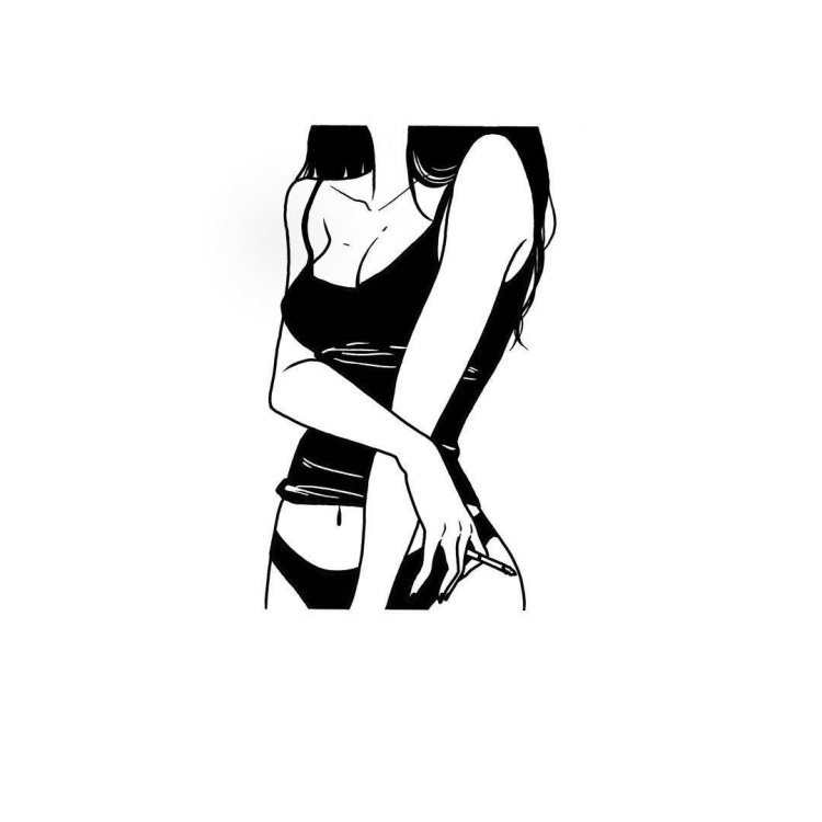 Girl sketch minimalism