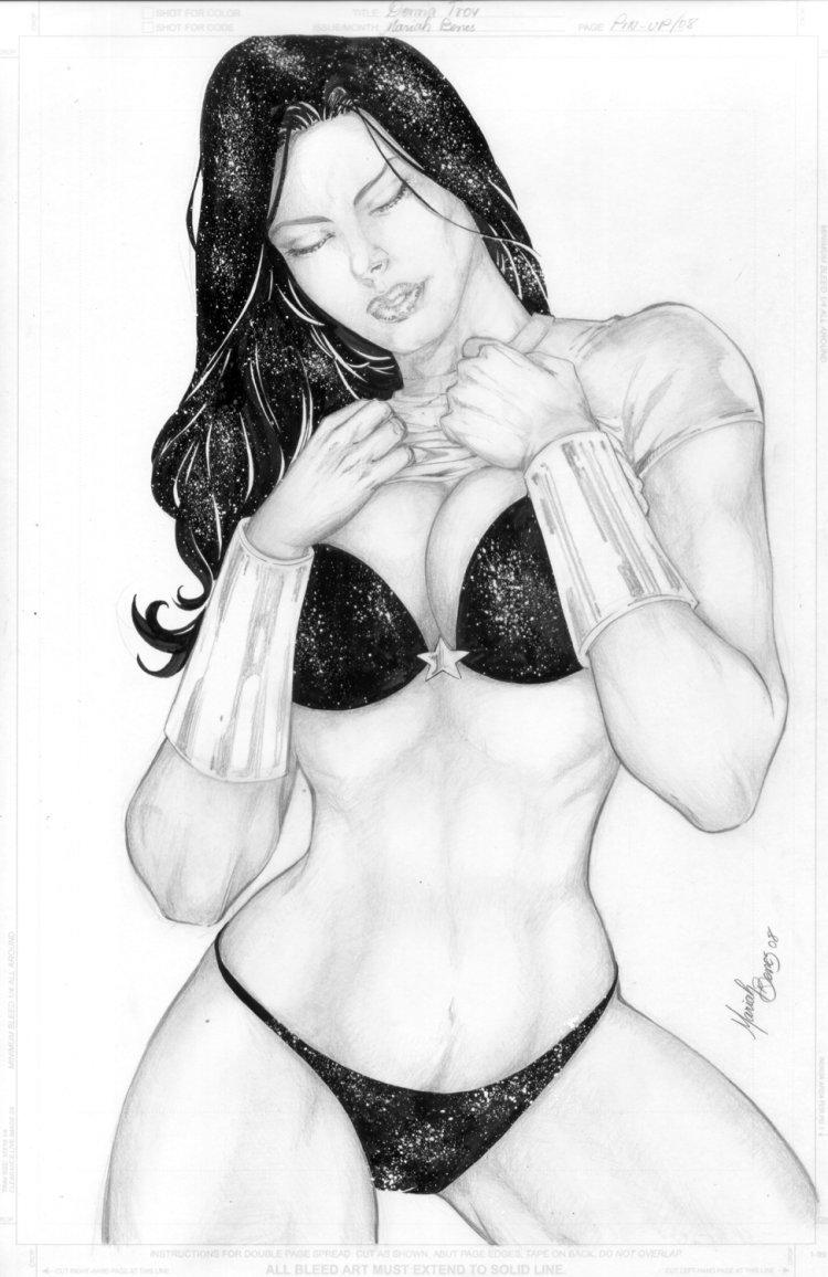 Drawings with a pencil of naked women