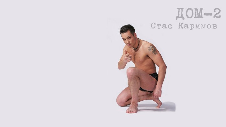 Stas Karimov in swimming trunks