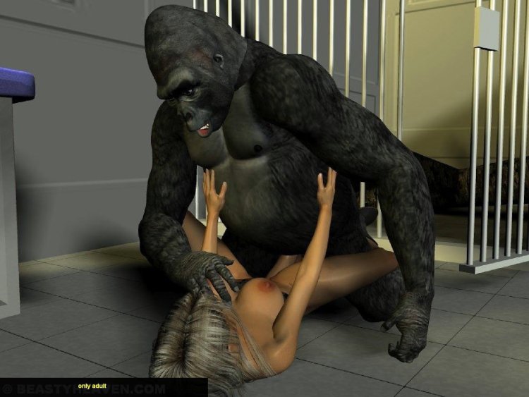 Demeters of a girl with a gorilla