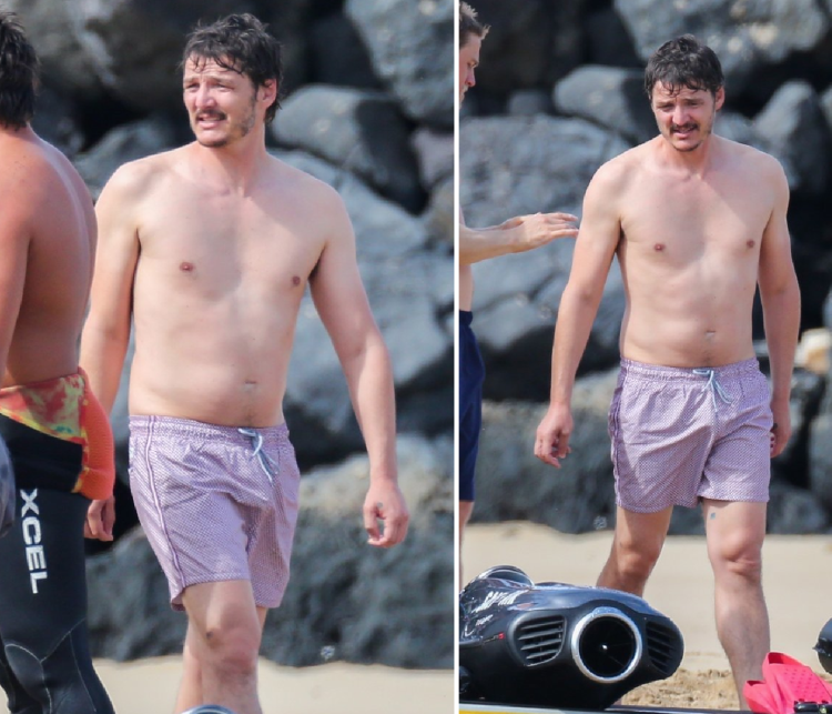Pedro Pascal on the beach