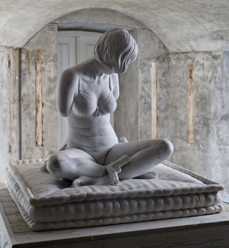 Erotic sculptures from marble