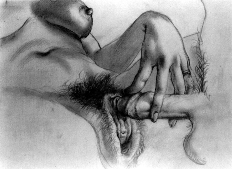 Erotic pictures with a pencil