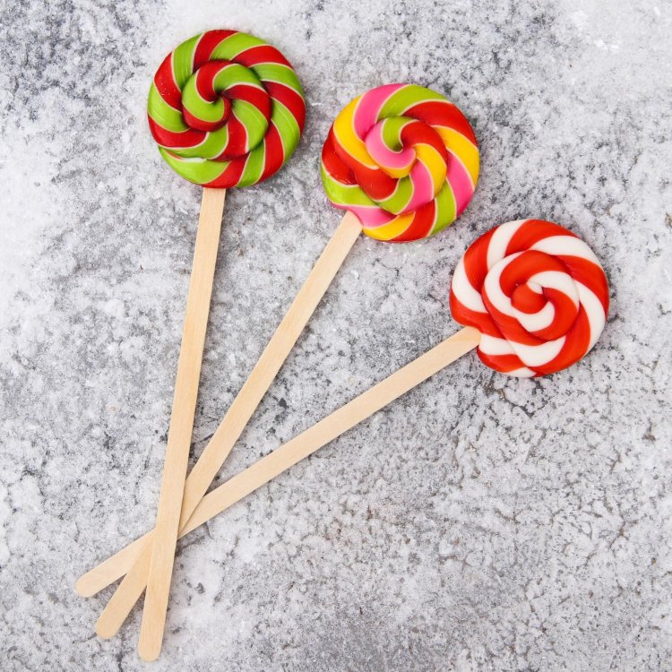 Bright candy on a stick