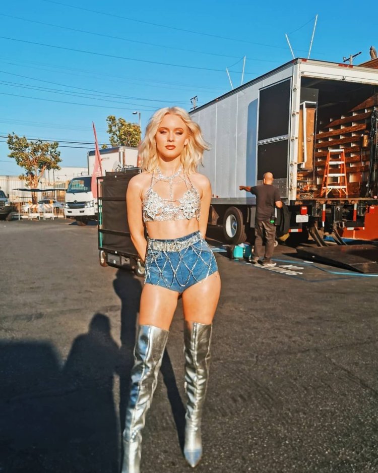 Zara Larsson in a swimsuit