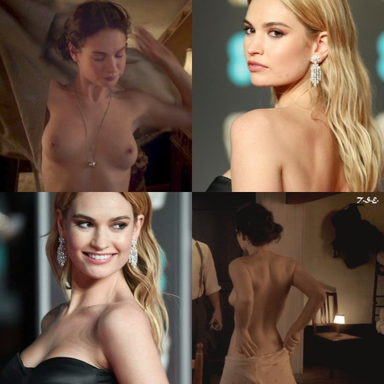 Naked boobs Lily James