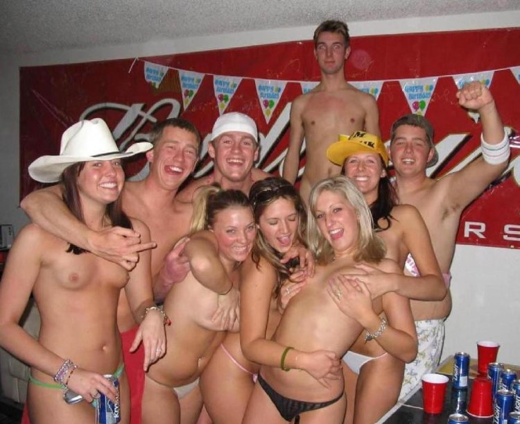 Naked student parties