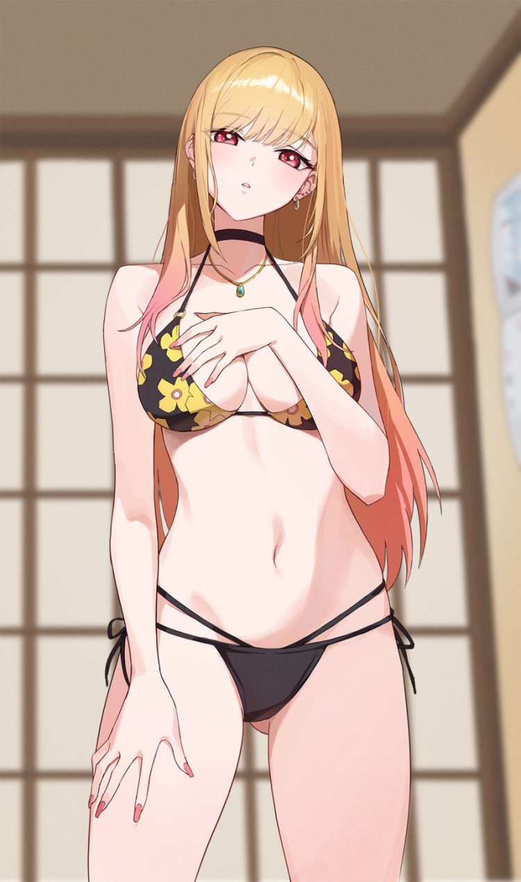 Marin Kitagawa in a swimsuit