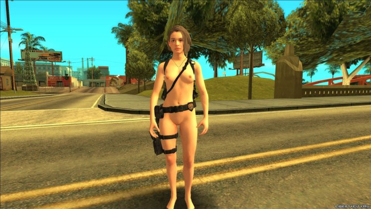 The artist created a 3D model of a girl from the cover GTA: San Andreas