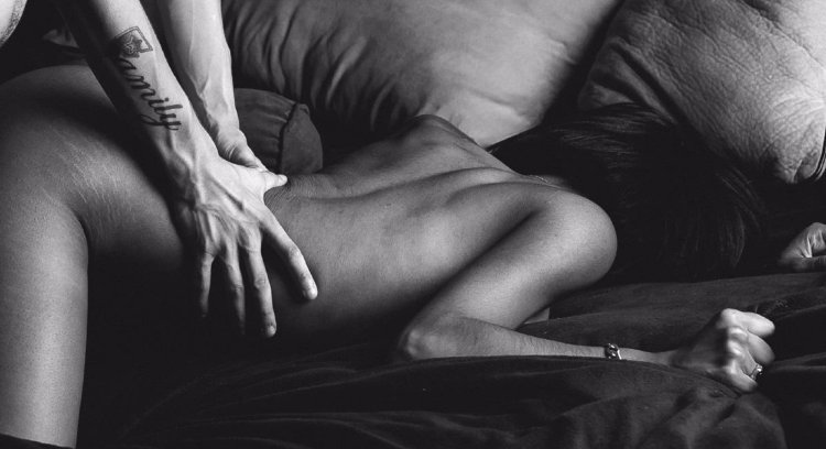 Passionate love in bed