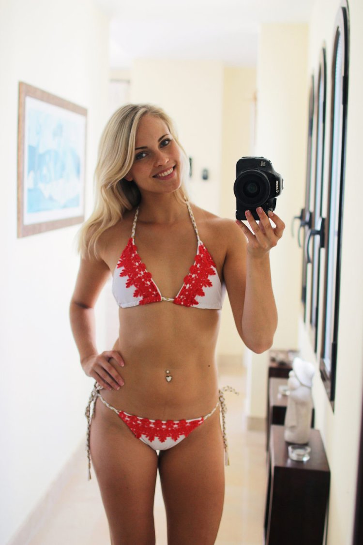 Emilie Nereng in a swimsuit