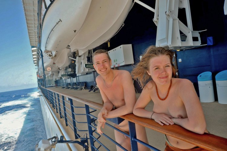 On a cruise liner without panties
