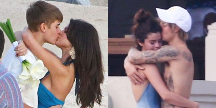 Justin Bieber and Selena Gomez hug