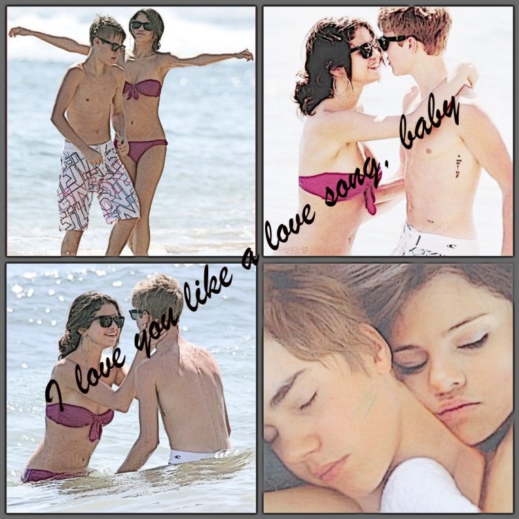 Justin Bieber and Selena Gomez Art