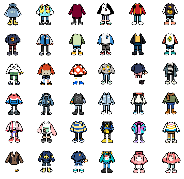 Boka current Clothes for characters