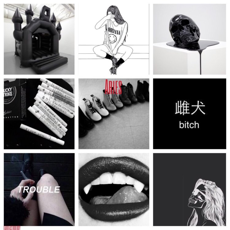 Prints black white aesthetics