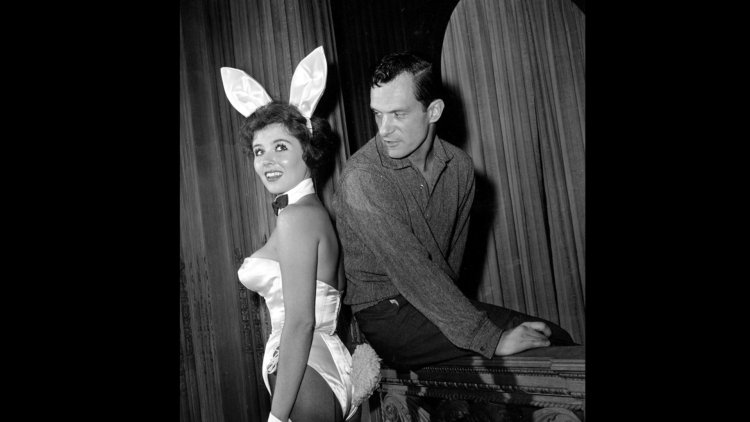 Hefner in his youth with girls