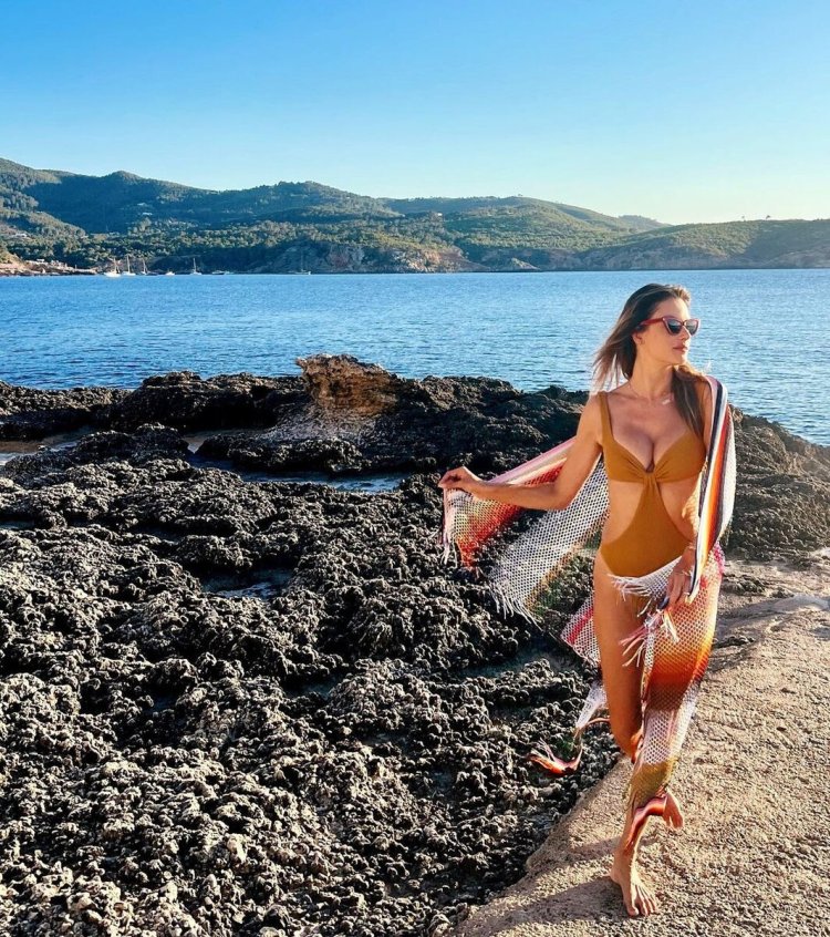 Alessandra Ambrosio in a swimsuit