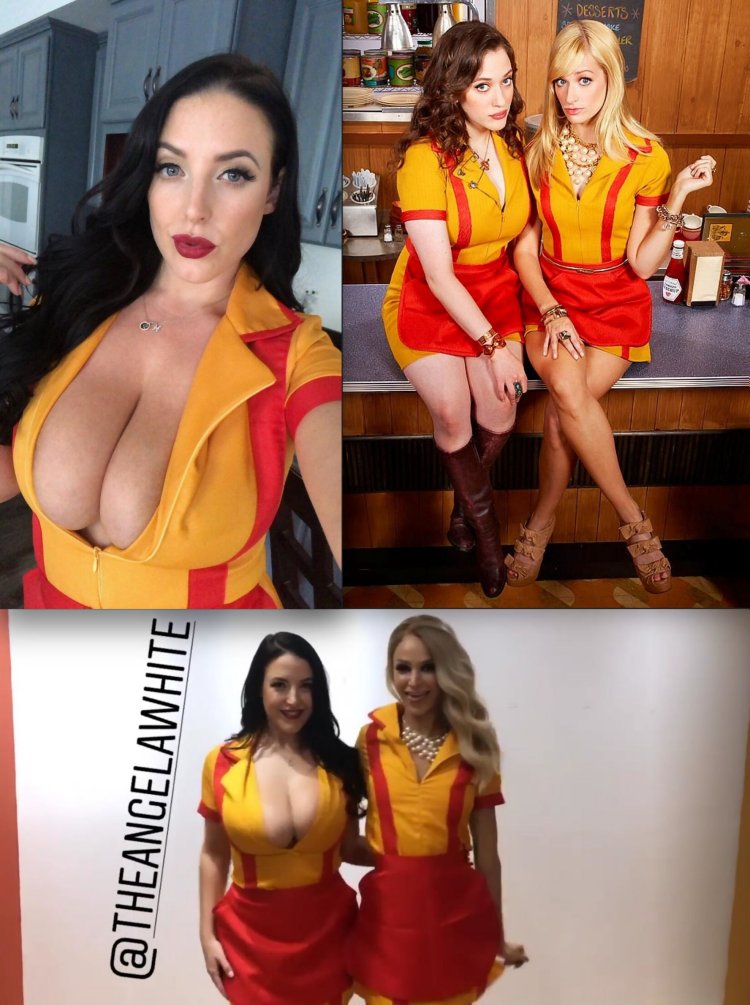 VRCOSPLAYX - ANGELA White, Emma HIX - 2 Broke Girls a XXX PARODY