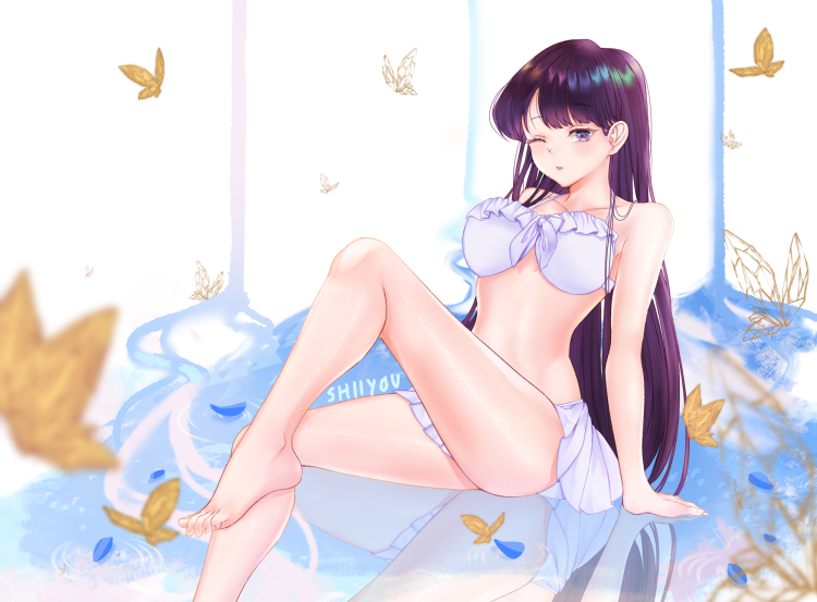 Komi San in a swimsuit