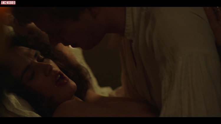 Jessica Brown Findley with a member