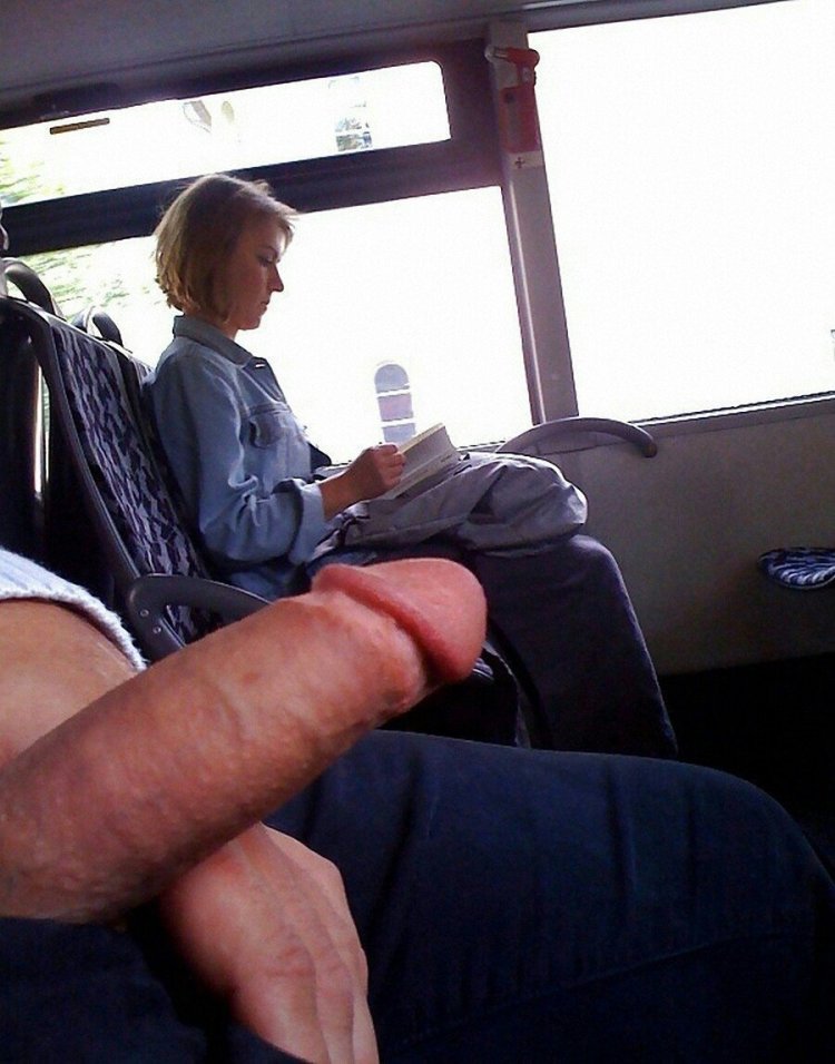 Handjob in public transport