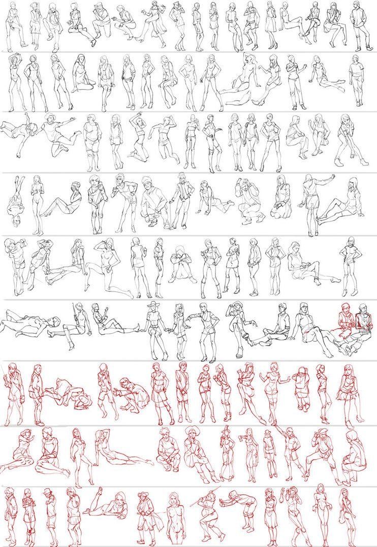 Jin sketchi poses