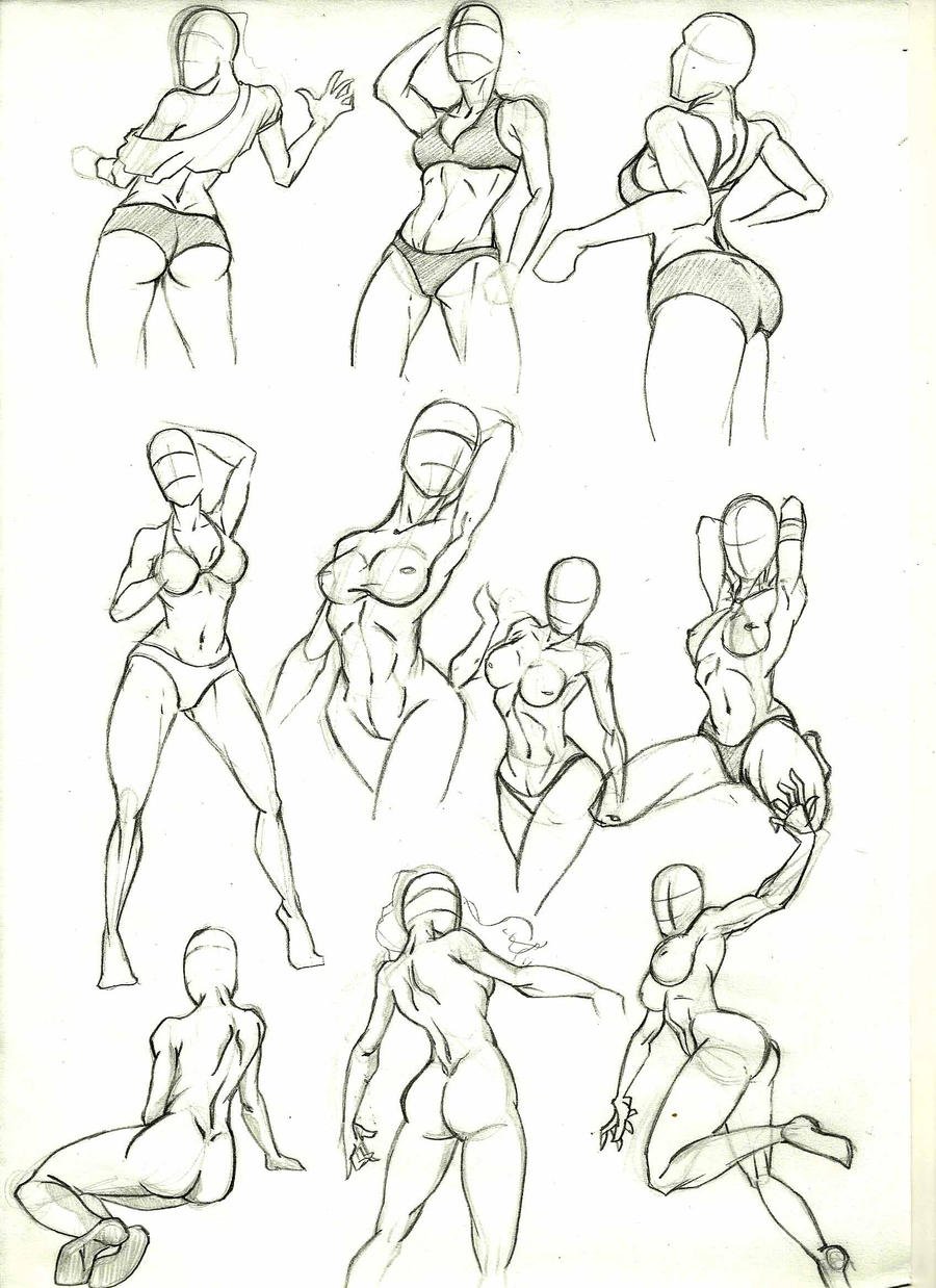 Erotic sketches of boys and girls