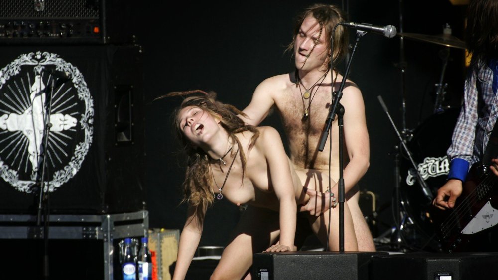 Rock concert fuck on stage