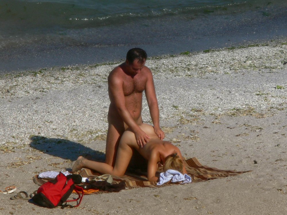 Naked on the beach in Lazarevsky