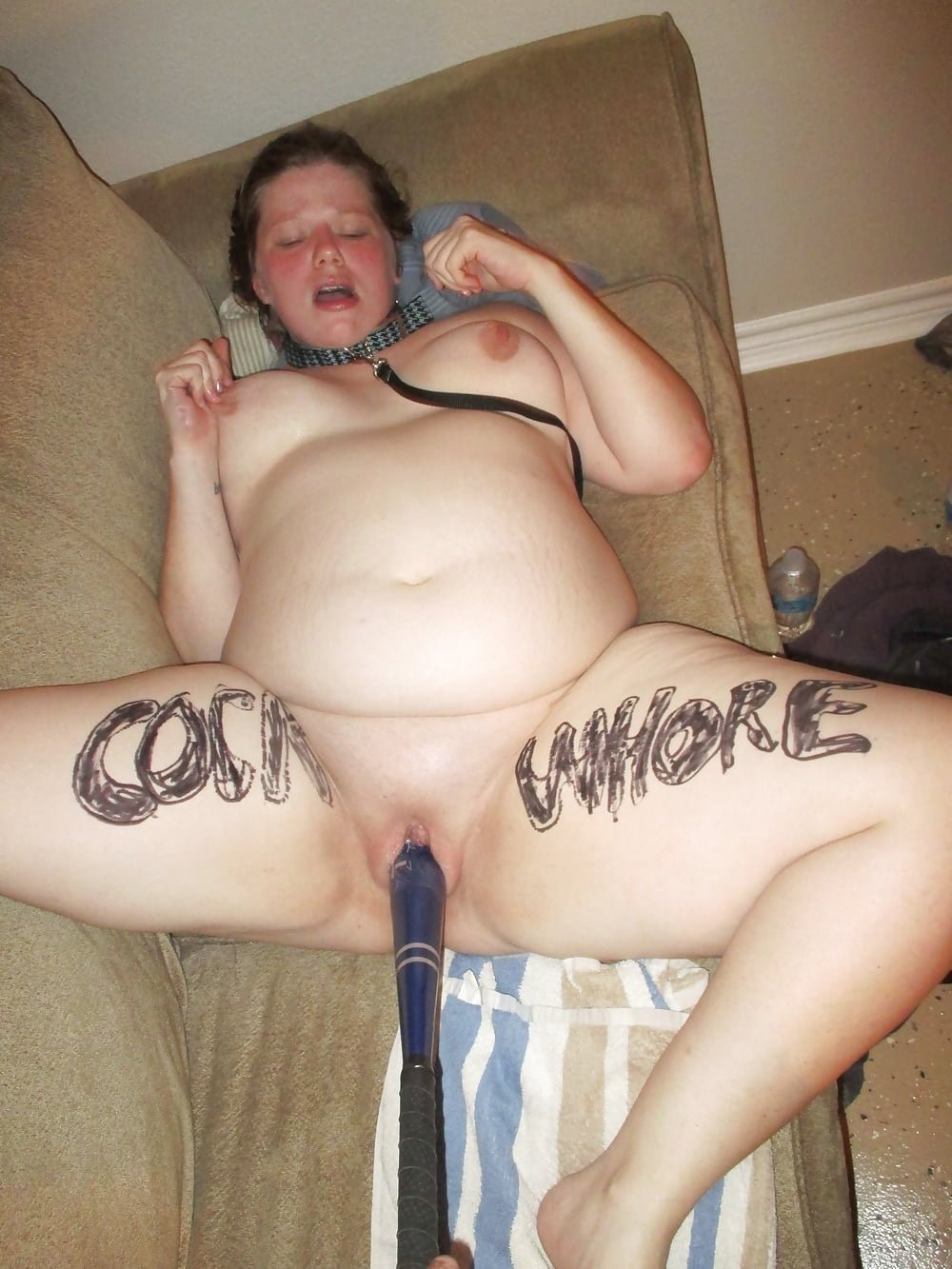 Naked bbw on the couch