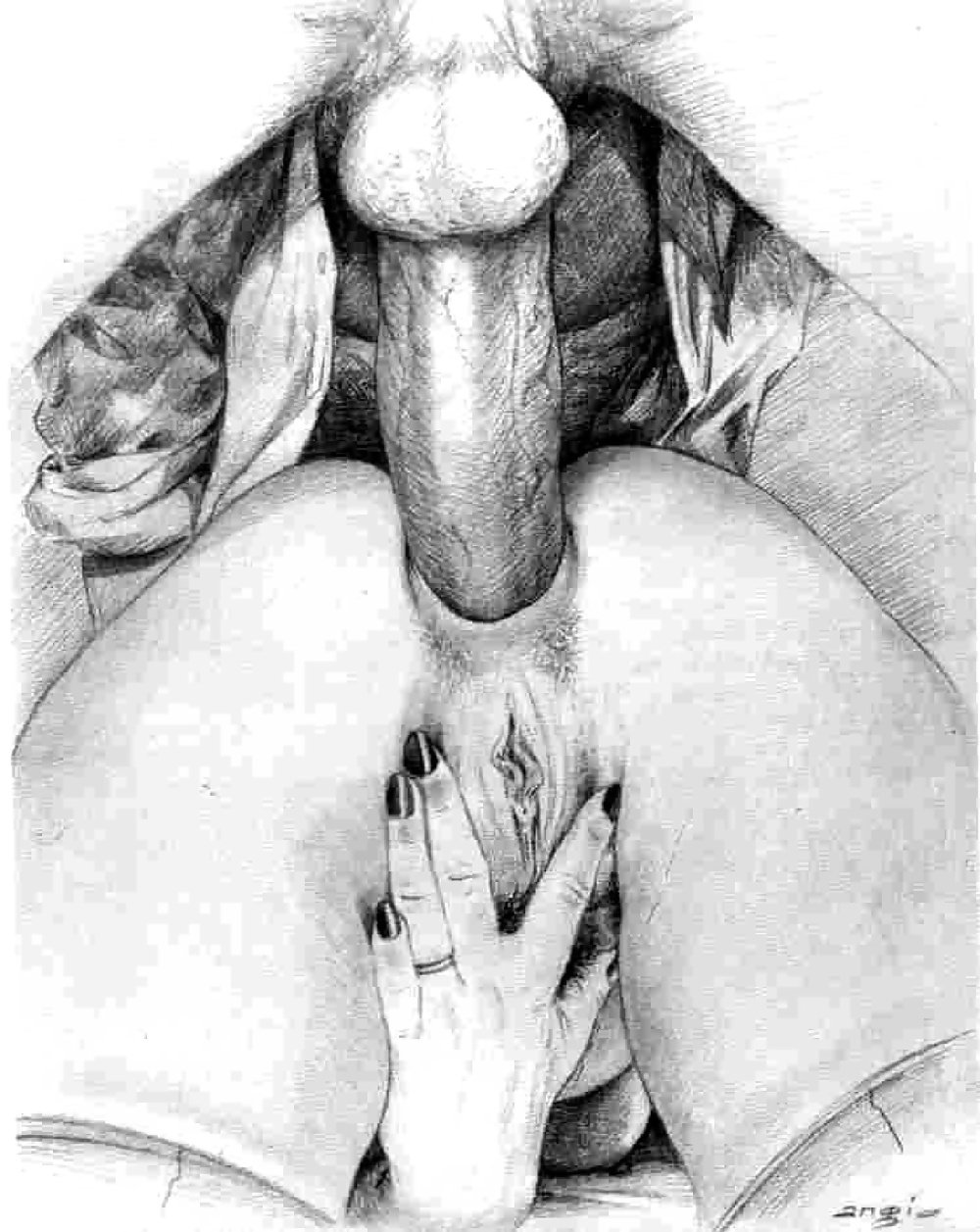 Pornarisun with a pencil