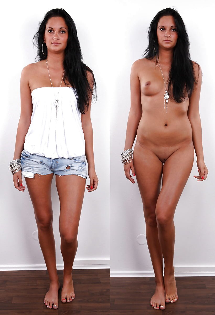 Naked thin. Gols are dressed and stripped