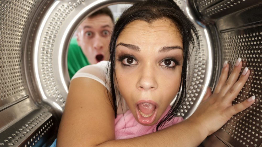 Sister got stuck in the XXX washing machine