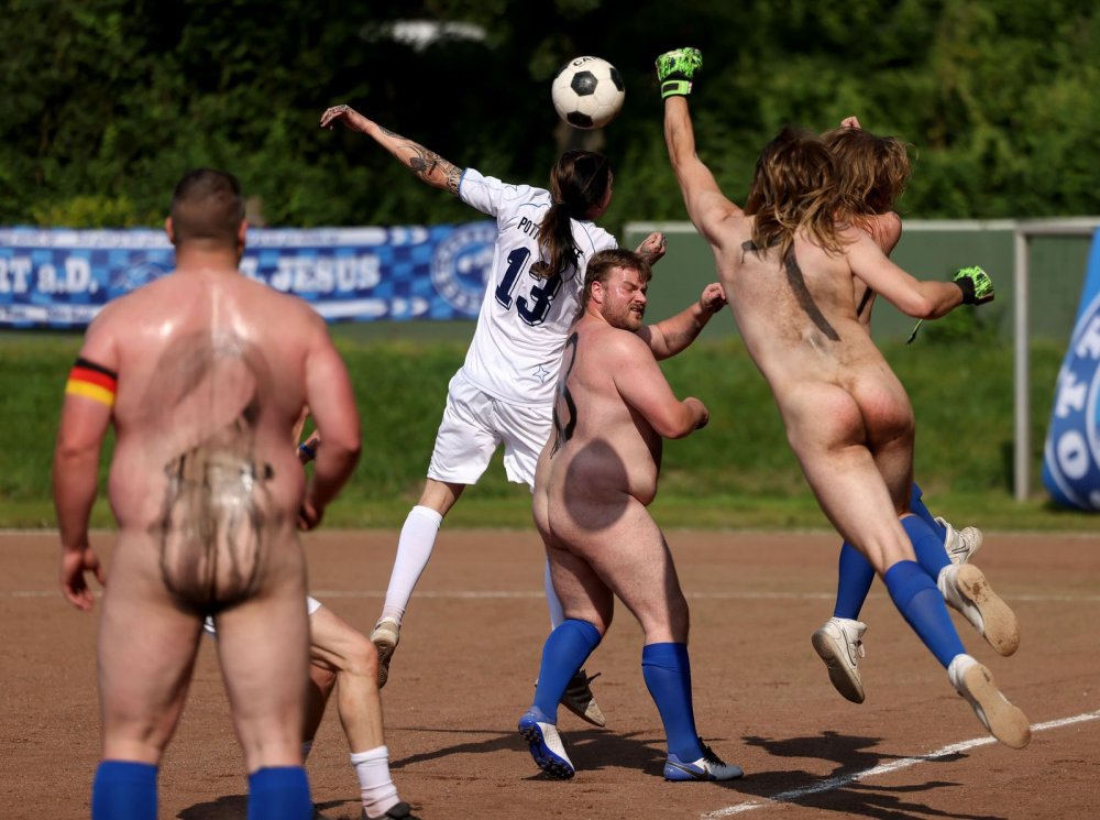Female rugby naked breasts