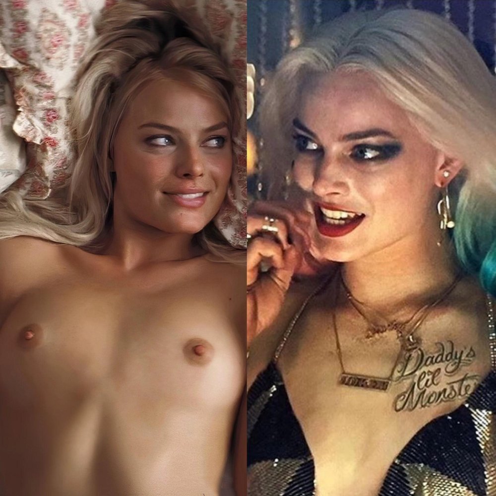 Margot Robbie Wolf with Wall Street Naked
