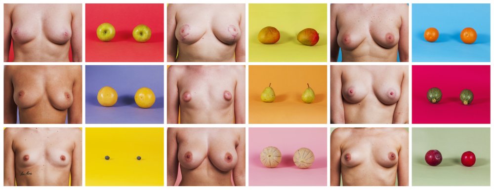 Forms of naked female breast