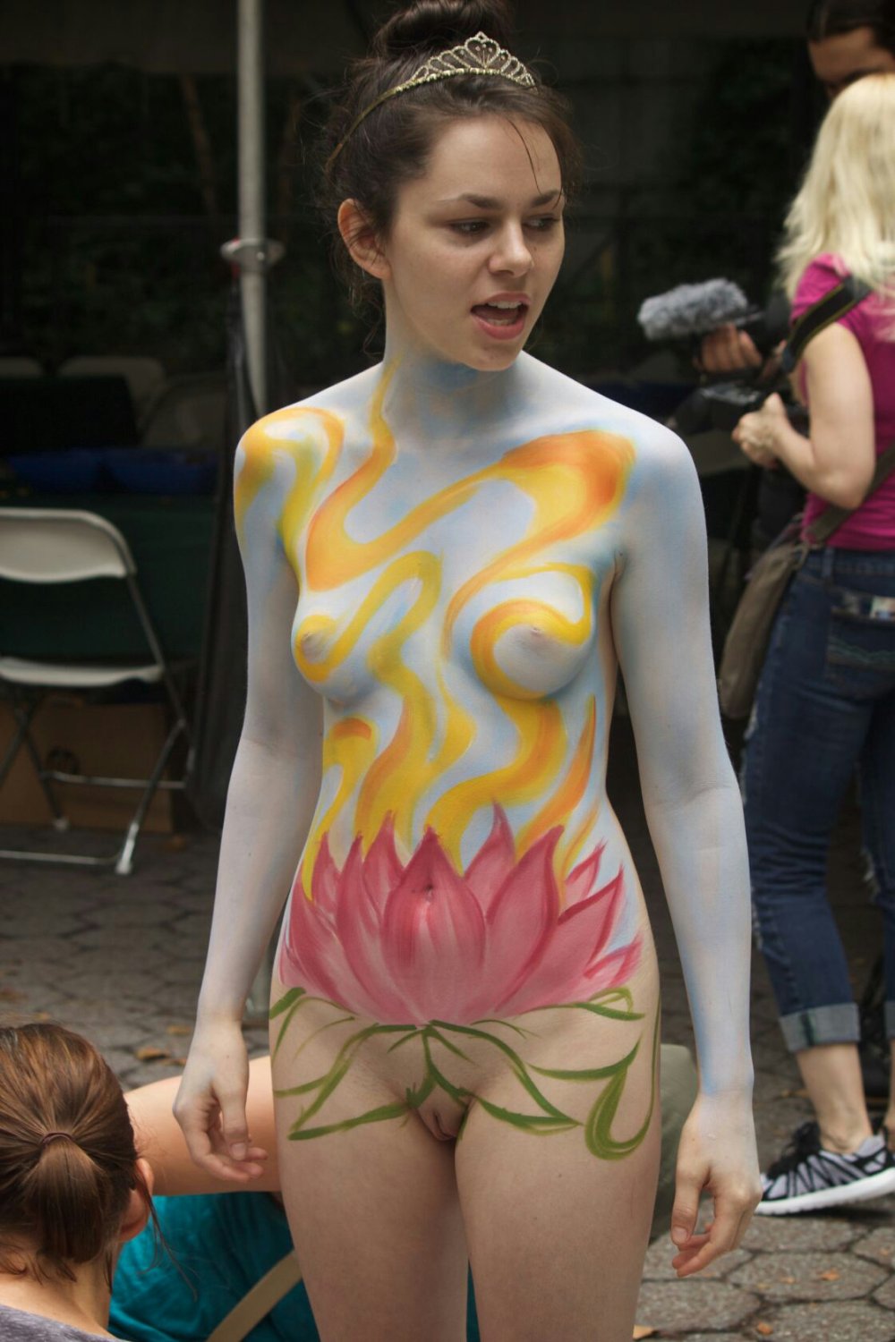 Young nudists of festivals