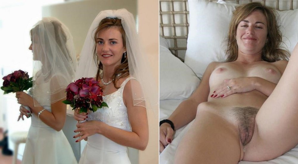 The naked bride is asshole