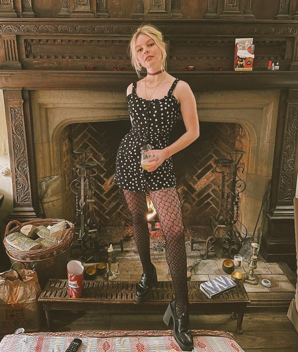 Nell Hudson in linen